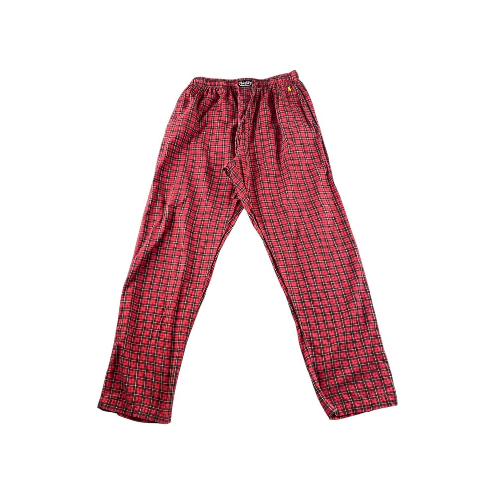 Polo Ralph Lauren Plaid Flannel Pajama Pants Sleepwear Red M Medium Drawstring